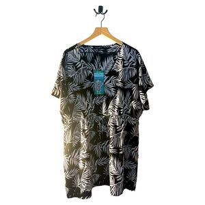 Mario Serrani Italy Beach Cover-Up Palm Print Drawstring Waist‎ XL/EG